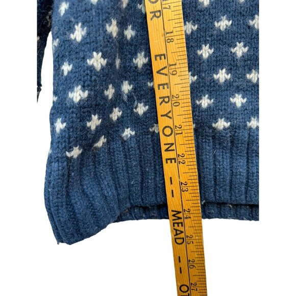 Vintage L.O.G.G. Womens Nordic Patterned Wool Blend Sweater Medium Blue - Picture 7 of 14